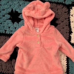 Carters Fleece Pullover Jacket in Pink